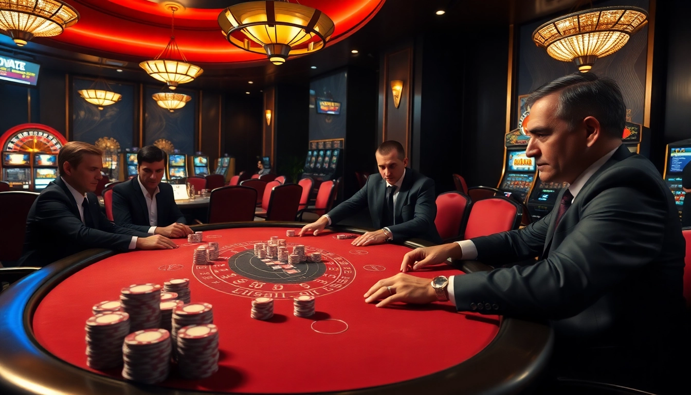 Engaging poker game at https://88clb.courses/ with vibrant chip stacks and roulette wheel highlights.