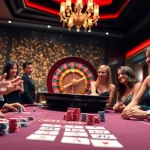 Experience the excitement of uu88 com with vibrant poker chips and a roulette wheel at a luxurious casino.