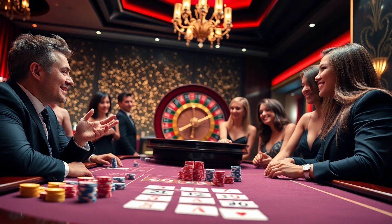 Experience the excitement of uu88 com with vibrant poker chips and a roulette wheel at a luxurious casino.