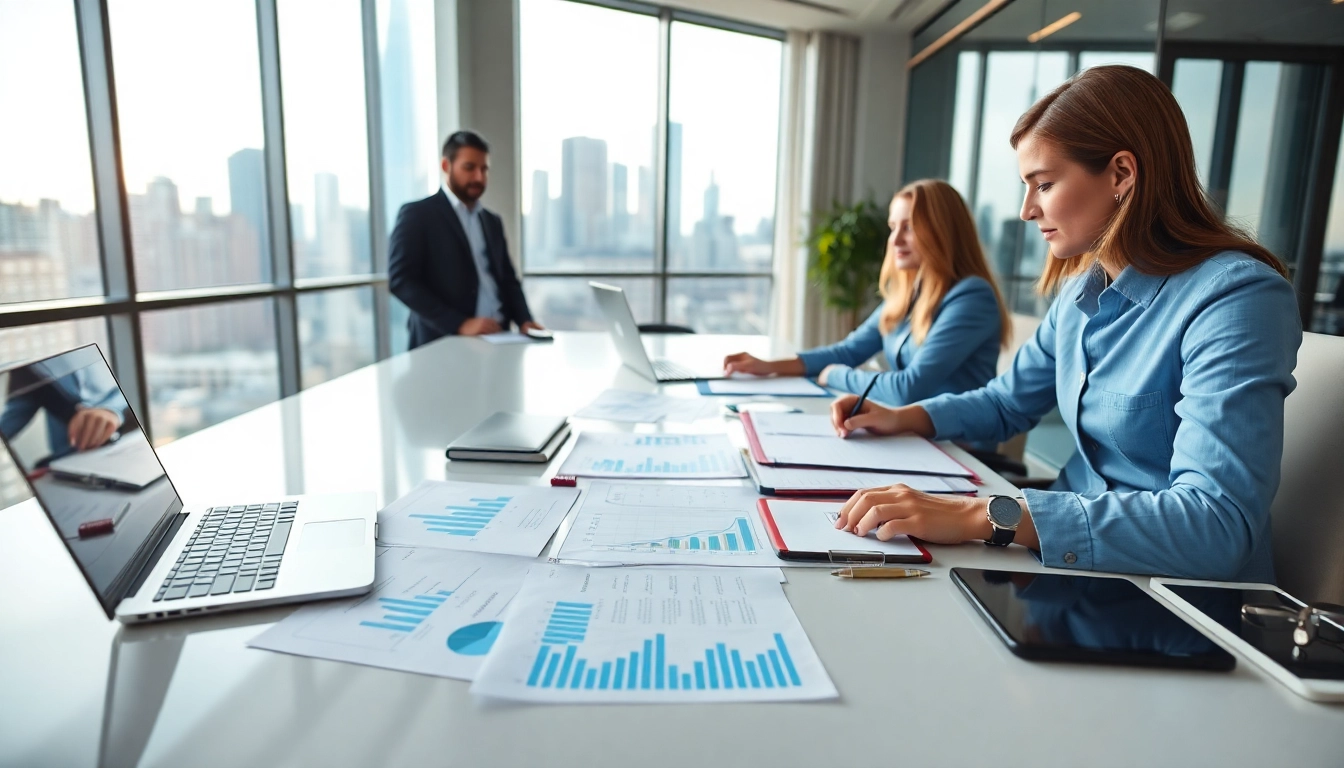 Scena di un ufficio contabile professionale che illustra la vendita di uno studio contabile.