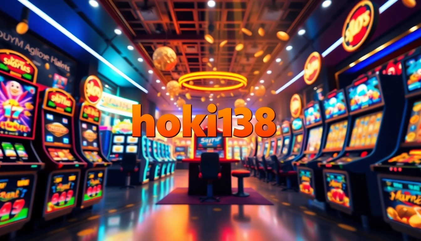 Experience the thrill of hoki138 online slot games with vibrant digital interfaces and colorful machines.