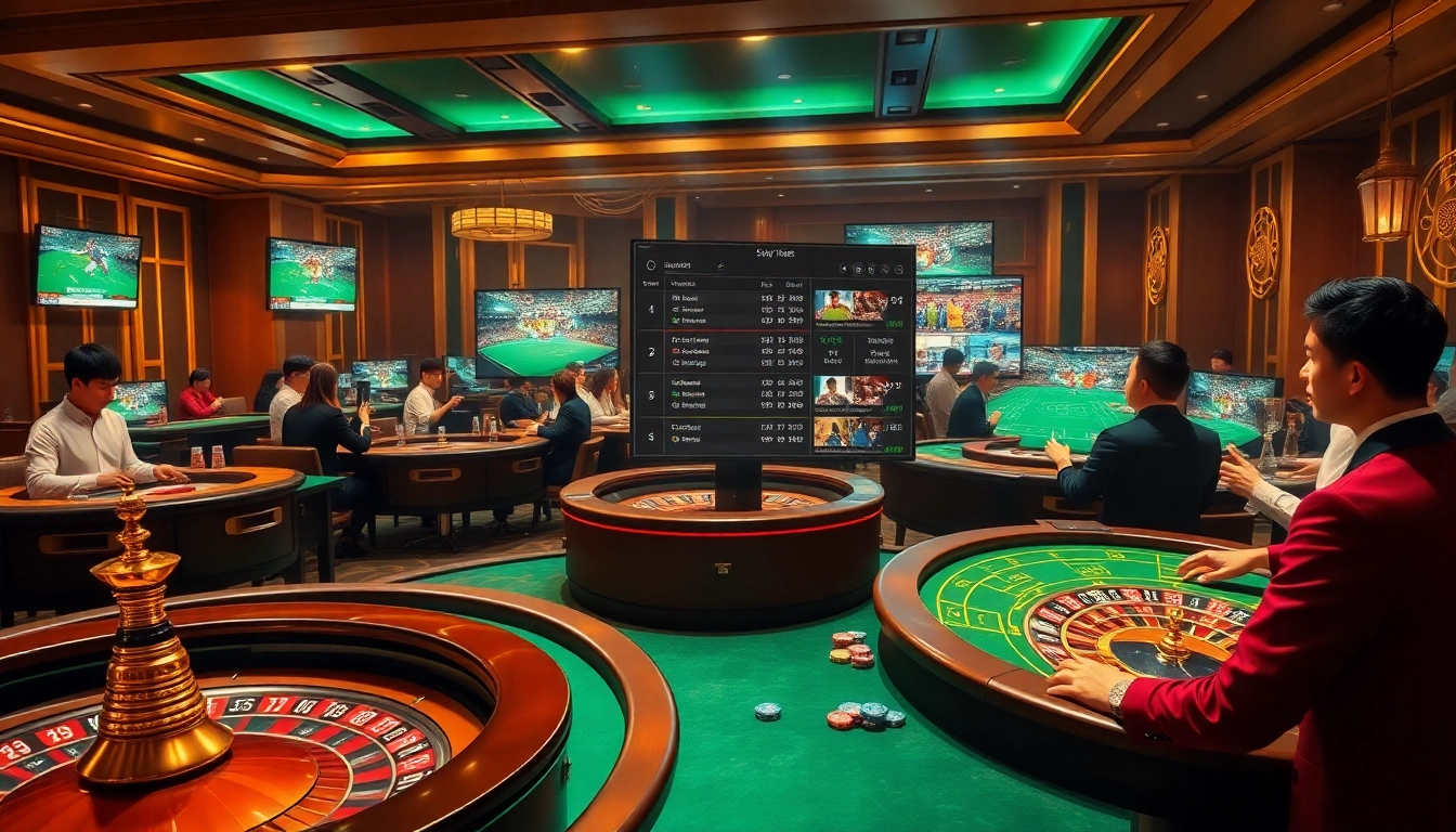 Experience sky88 thể thao with vibrant sports betting action and luxury casino elements.