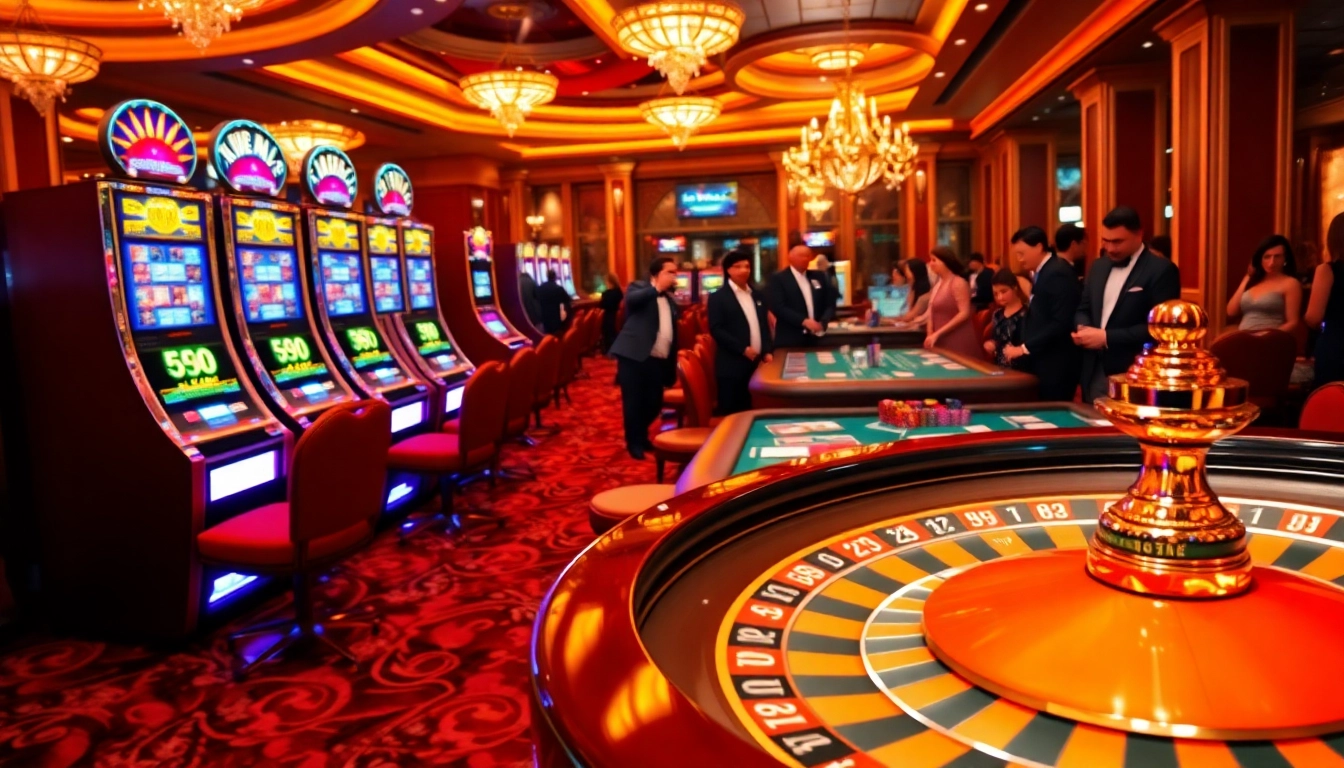 Experience thrilling action at 99win casino with lively slot machines and roulette excitement.