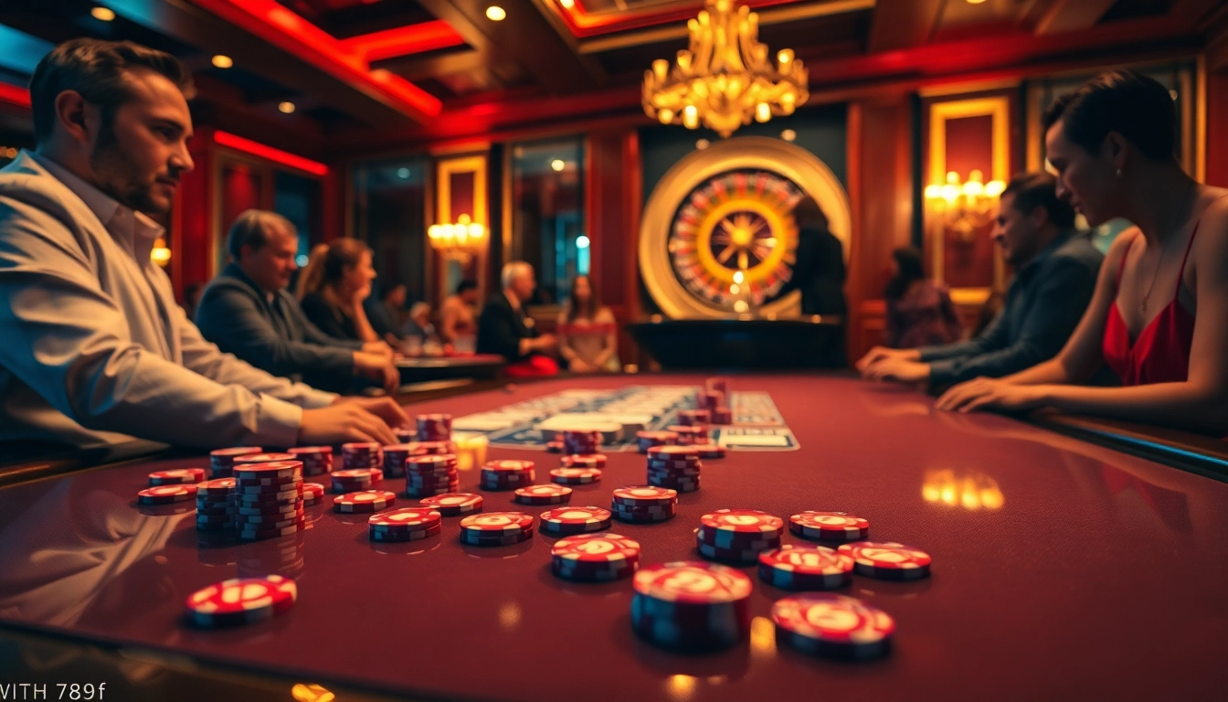 Engage in the thrills of 789f poker and casino games at a luxurious table setting.