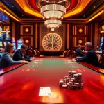 Experience high-stakes gambling at a lively poker table, showcasing https://28betca.com/ with vibrant chips and betting slips.