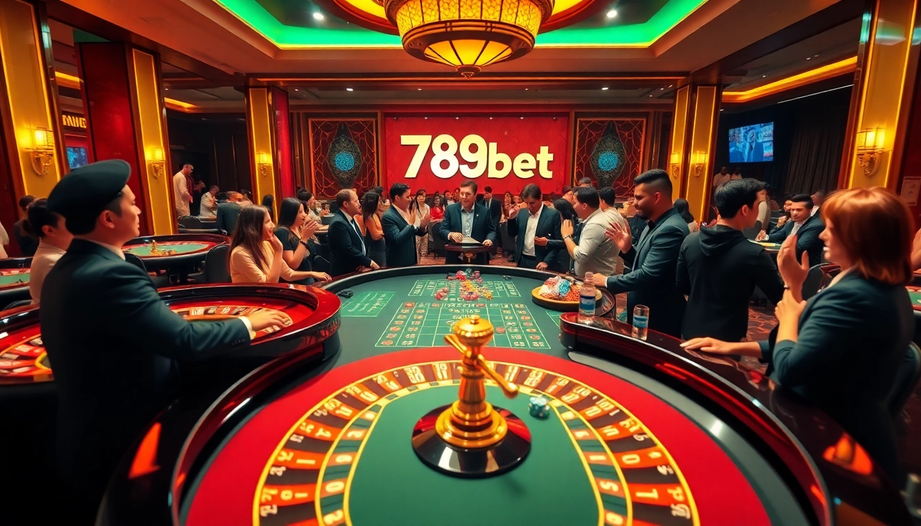 Players enjoying a thrilling game at 789bet’s professional casino tables with vibrant visuals.