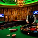 DF999 poker table scene showcasing luxury, excitement, and an engaging gambling atmosphere.