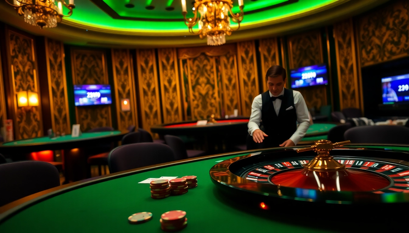 DF999 poker table scene showcasing luxury, excitement, and an engaging gambling atmosphere.