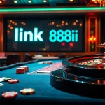 Experience the thrill of online gambling with "link 88i" showcasing vibrant casino visuals and excitement.
