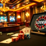 Experience the thrill of winning at LODE88 with luxurious casino elements.
