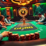 Players experience excitement at GG88's upscale poker table during a thrilling casino game.