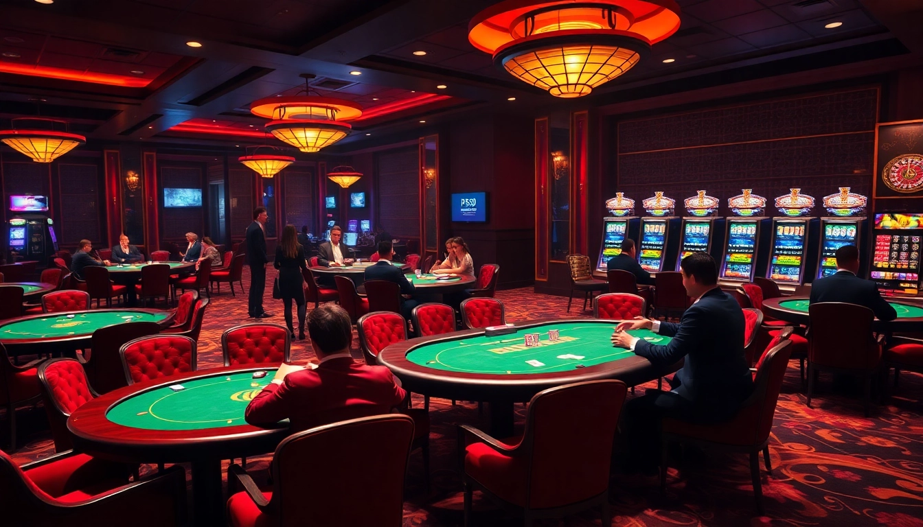 Engaging scene of winners at trang chủ PS99 casino with vibrant tables and players.