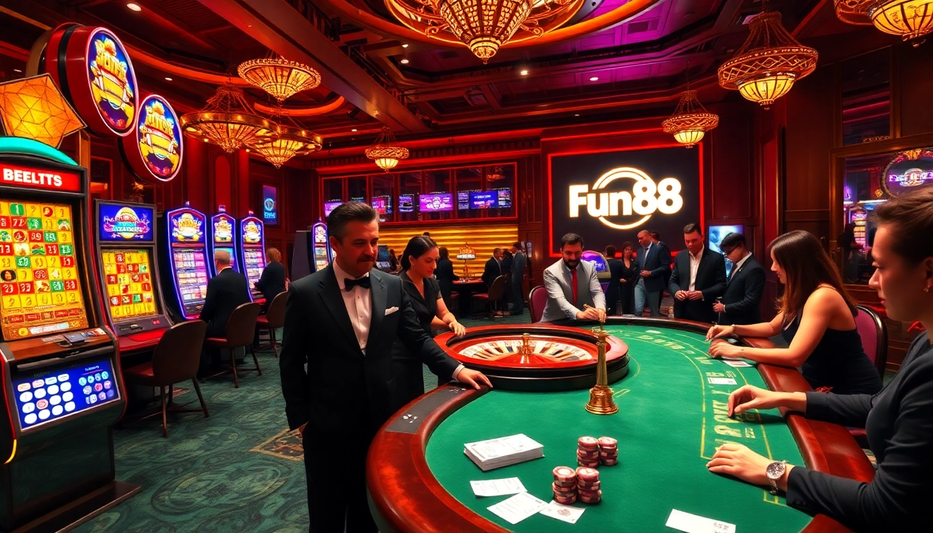 Exciting casino gaming experience at Fun88 with vibrant tables and engaging gameplay.