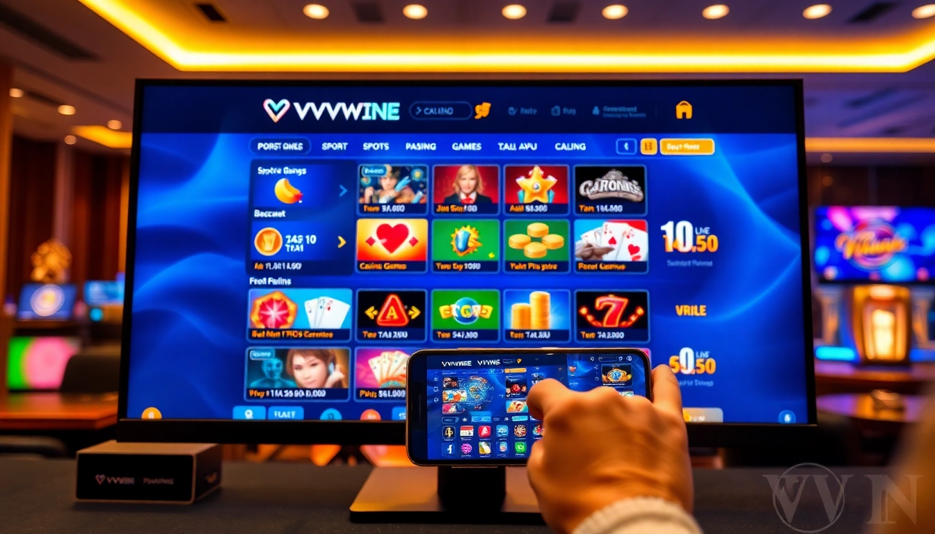 The VVVWIN88.live online gaming interface displaying diverse games, promoting engaging online betting experiences.