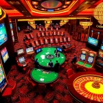 Experience thrilling gaming moments at 789CLUB with vibrant slot machines and engaging casino dealers.