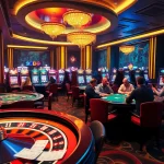 Players enjoying poker and slot machines at SODO, showcasing a vibrant casino atmosphere.