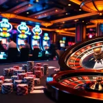 SX88 themed casino table showcasing vibrant poker chips and cards in a high-stakes gambling atmosphere.