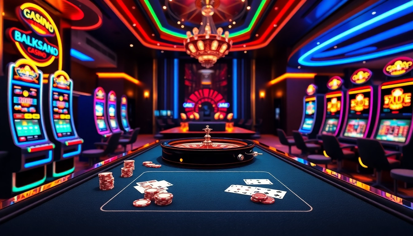 Experience the thrill of gambling at https://www.7c77.app/ with a vibrant casino scene filled with chips and cards.