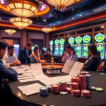 Tỷ lệ kèo bet88 illustrated with vibrant betting slips and casino chips at an exciting gambling table.