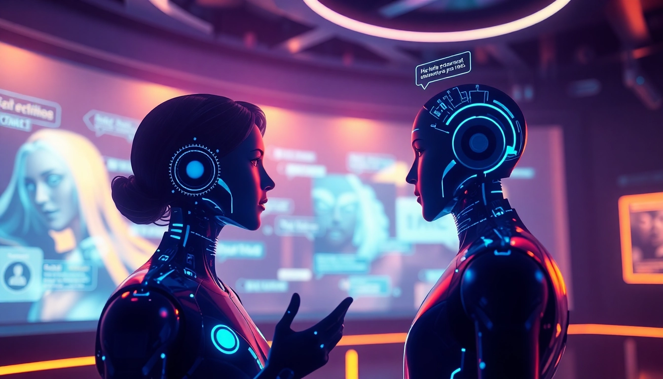 Interactive character ai nsfw chatbot interface with vibrant colors and engaging digital elements.