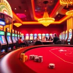 Experience high-stakes gaming at CM88 with engaging poker tables and vibrant slot machines.
