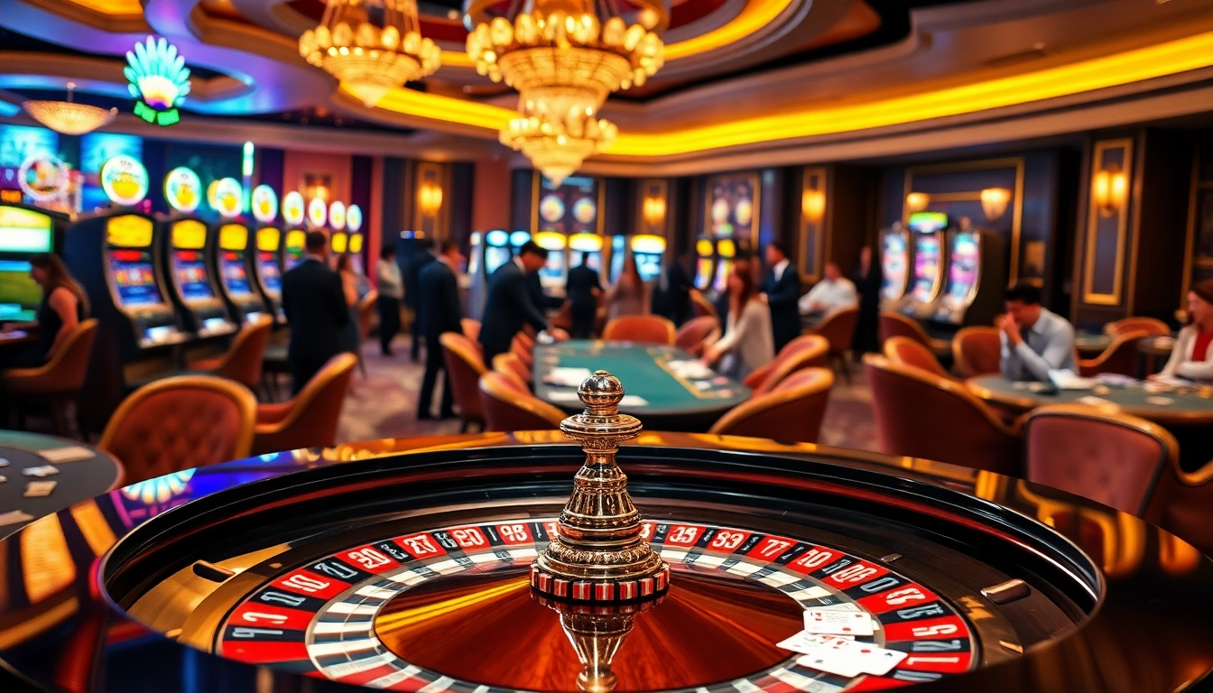 Players enjoying an exciting roulette game at S8 casino, showcasing vibrant chips and elegant atmosphere.