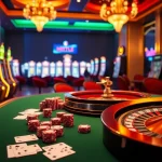 Experience the excitement of KJC's casino world with vibrant tables and high-end slot machines.