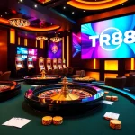Experience thrilling gameplay at TR88 with vibrant casino tables and exciting betting action.