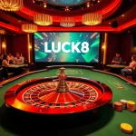 Tham gia trải nghiệm casino đầy kịch tính tại LUCK8, với bàn poker sinh động và bánh xe roulette rực rỡ.