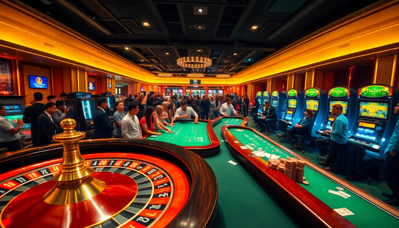 Experience the thrill of betting at ku3933 with lively casino tables and joyful players.