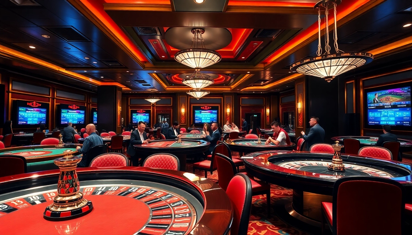Immerse in an exciting gaming atmosphere at nhà cái 88BET with vibrant casino tables and players.