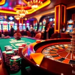 Engage in exciting gameplay at 33win with vibrant casino visuals featuring poker chips and roulette.