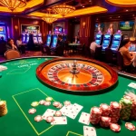 Experience the thrill of 32Win at a vibrant casino, featuring a roulette wheel and players.