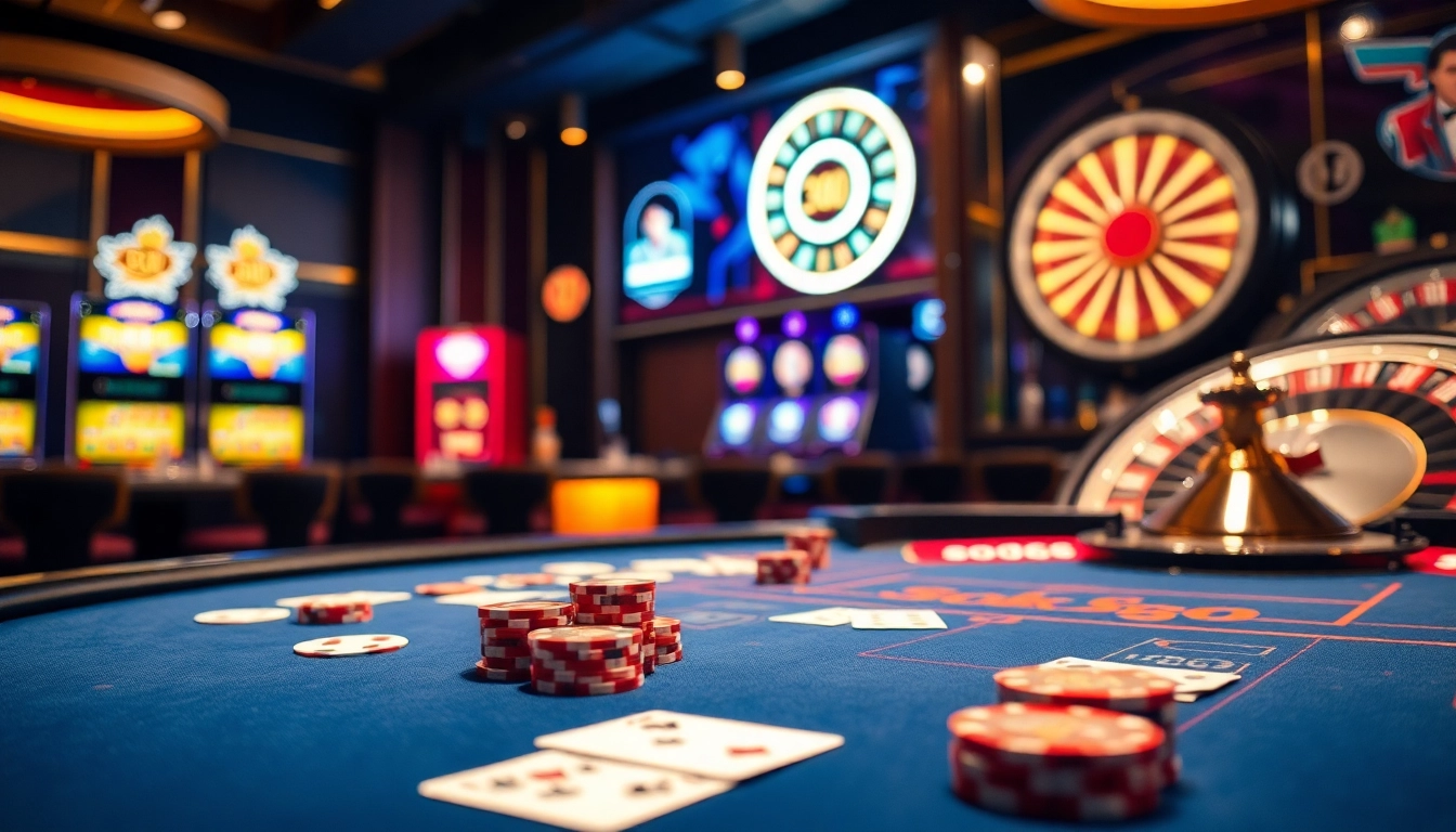 Engage at a vibrant poker table featuring sodo66 elements, illuminated by glimmering casino lights.