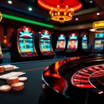 Experience high-stakes gaming at SUNWIN with luxury casino tables and engaging slot machines.