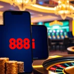 Experience 88i đăng nhập with a luxurious online casino gaming scene featuring a smartphone and vibrant casino elements.