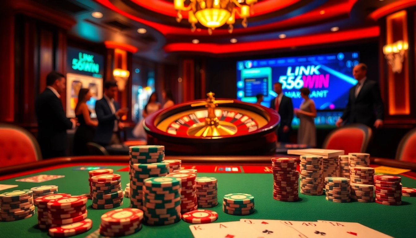 Experience thrilling gaming moments at Link 56WIN with a bustling casino atmosphere.