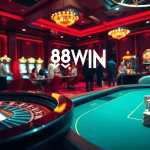 Experience the thrill of gambling at 98WIN Casino with a vibrant roulette scene and excited players.