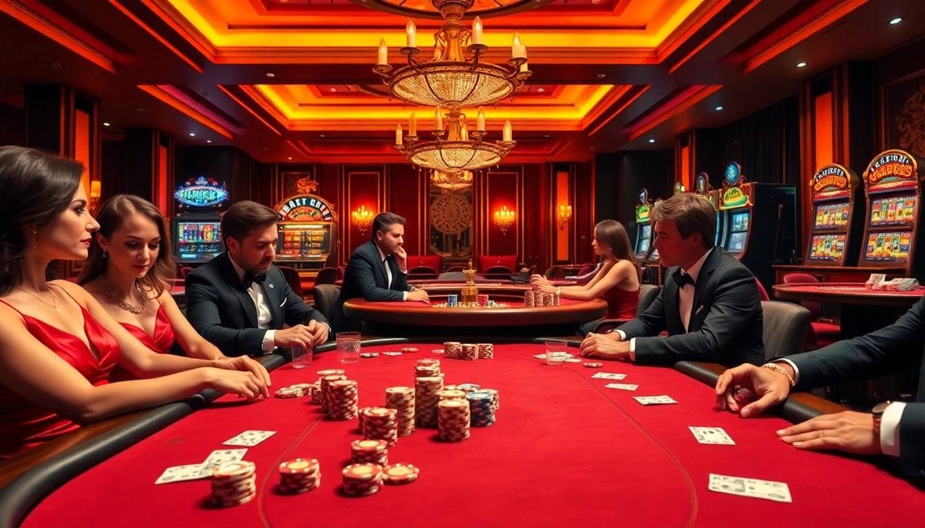Experience high-stakes excitement at Ok365's luxurious poker tables and diverse casino games.