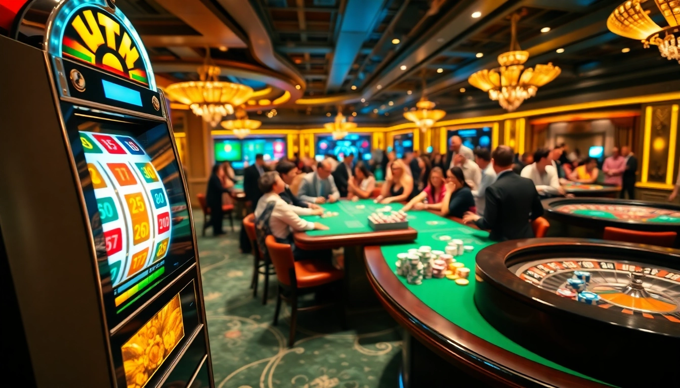 Experience the thrills of u88 casino gaming with lively players and exciting slot machines.