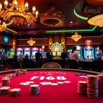 Experience thrilling poker action at F168 Casino, where players engage at high-stakes tables.