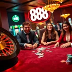 Experience thrilling moments at w88 with vibrant casino tables and poker chips.