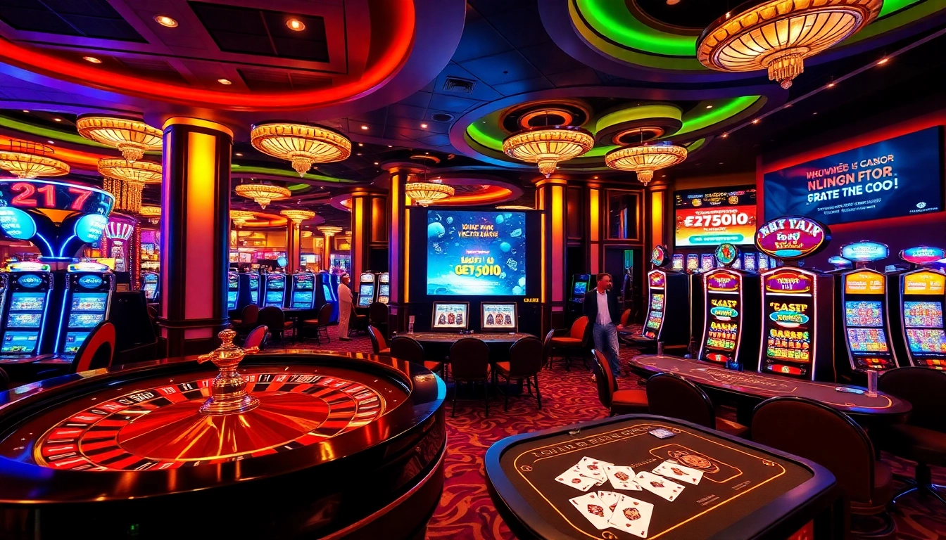 Experience thrilling khuyến mãi okfun offers in a vibrant casino filled with excitement and betting action.