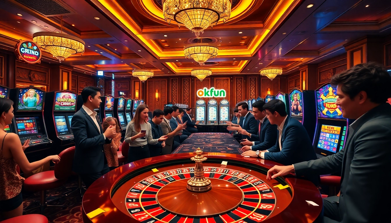 Engage with the thrilling atmosphere of okfun casino featuring dynamic roulette and lively players.