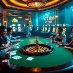 Experience thrilling gameplay at vt88 with casino tables, poker chips, and excitement all around.