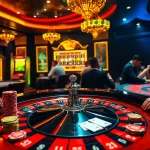 Experience the excitement at gg88.com with vibrant casino gaming scenes filled with poker chips and roulette.