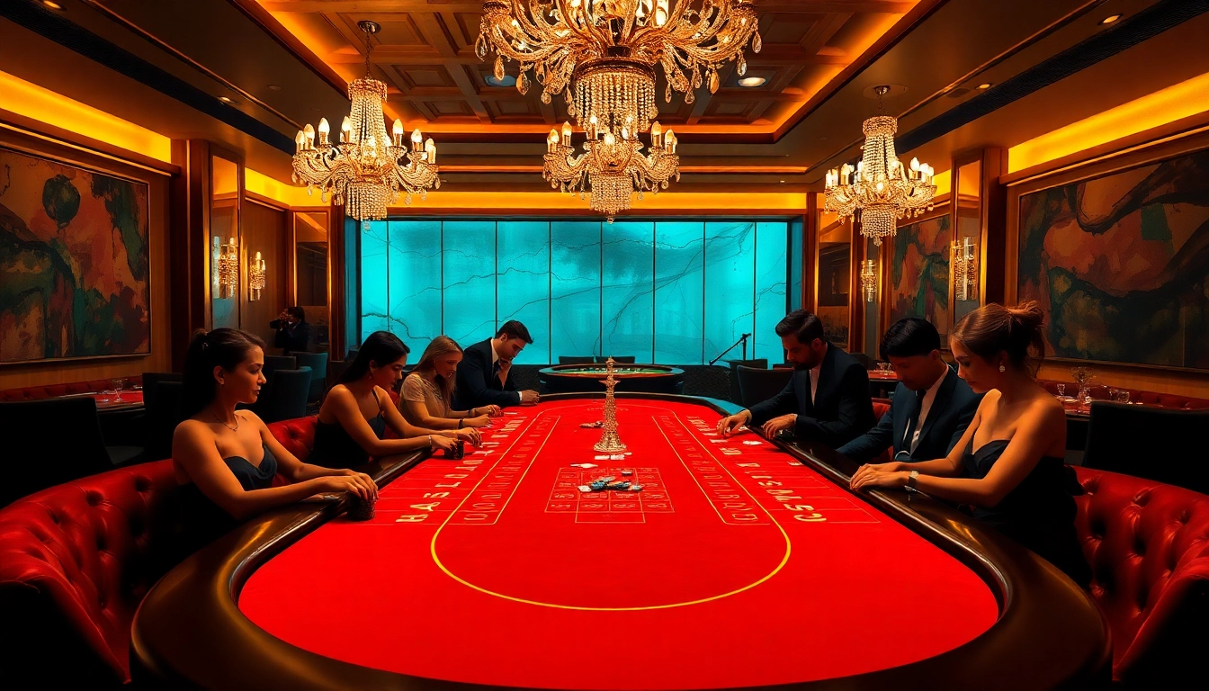 Experience thrilling gameplay at the HITCLUB casino table, surrounded by stylish players and luxury.