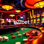 Experience the excitement of e2bet with vibrant casino tables and thrilling games.