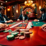 High-stakes poker game showcasing strategy and excitement at Trang chủ Vin88 casino.