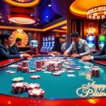 Experience high-stakes excitement as players engage in poker at https://www.222bd.app/ with vibrant casino elements.